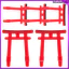 Đồ trang trí Trang trí Vườn thu nhỏ Nhật Bản Cổng Torii Thủ công Cổ tích Thu nhỏ