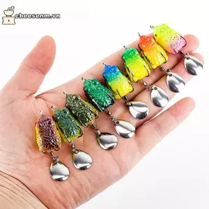 Cheenm Outdoor Luya ếch sấm tầm xa 2.5cm / 3g ếch mini hit phần mềm cóc ếch móc đôi tiếng ồn sequin VN