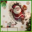 SWEET 1 Decal Dán Tường Ông Già Noel - Stier Giáng Sinh Có Thể Tháo Rời, Thích Hợp Cho Phòng Khách Và Trang Trí Nhà, Dễ Dàng Lắp Đặt Trang Trí Phòng n