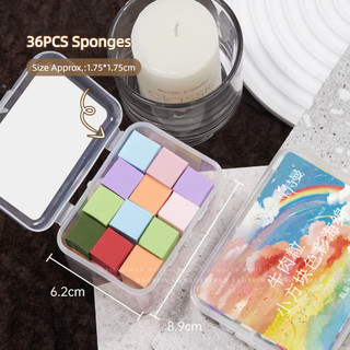Baoshiman Nail Art Mini Tofu Block Pat Pat Keo Bọt Biển Với Grab Set Gradient Smudge Sponge Kim Loại Lấy Dụng Cụ Làm Móng Tay Cho Tiệm Móng Tay