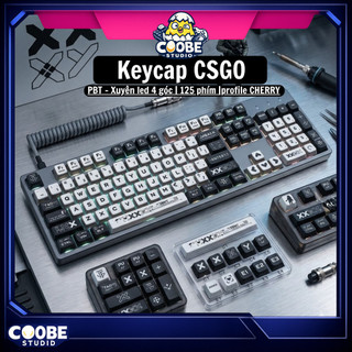 [Ship nhanh] Keycap CSGO xuyên led 4 cạnh- 125 phím - nhựa PBT - profile CHERRY - Đóng khay - CooBeStore