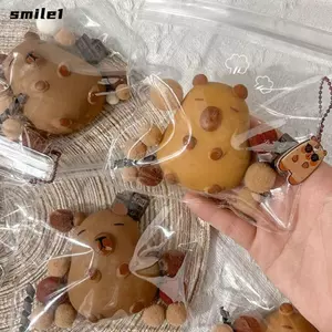 Đồ chơi ghim Capybara SMILE, Đồ chơi bóp TPR Capybara, Đồ chơi dễ thương mềm mại phục hồi chậm Capybara Vent Toy
