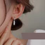 Bông tai tre đá opal nữ phong cách thời trang tối giản thiết kế độc đáo A9AY
