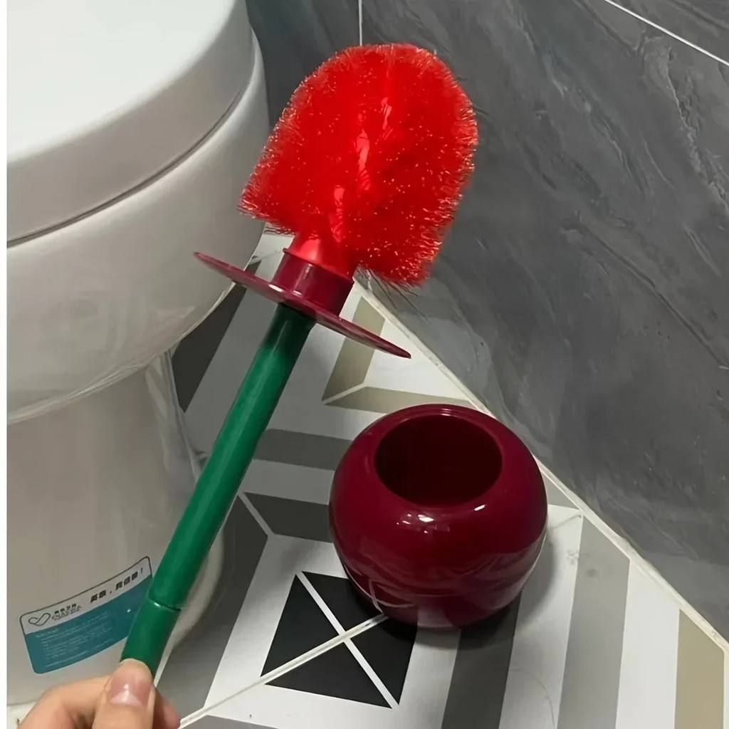 Mới Hình Anh Đào Bàn Chải Vệ Sinh Nhựa Tay Cầm Dài Bộ Bàn Chải Vệ Sinh Phòng Tắm Góc Chết Dụng Cụ Vệ Sinh