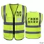 Phản Quang An Toàn Áo Vest In logo Tùy Chỉnh Xây Dựng Công Trường Xây Dựng In Thoáng Khí Huỳnh Quang Vàng V