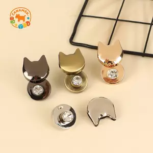 CANAMEK 1Pc Dễ Thương Hợp Kim Kẽm Hình Mèo Xoay Lo Túi Xoắn Lo Đóng Khóa DIY Da Thủ Công Túi Xách Túi Đeo Vai Ví Phần Cứng CSF
