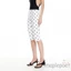 MAPLEPOET-Áo lưng co giãn dành cho nữ Low Rise Classic Dot Print / Quần Capri co giãn màu trơn Slim Fit