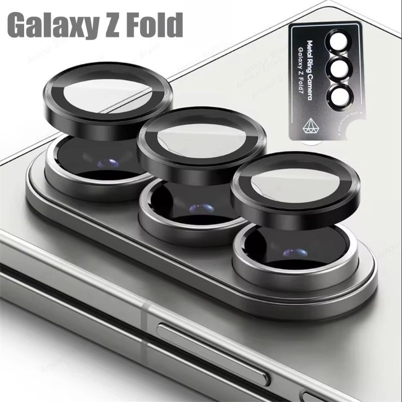 Dành Cho Samsung Galaxy Z Fold Flip 5 Điện Thoại Camera Bảo Vệ Ống Kính Vòng Dành Cho Samsung Galaxy W24 Flip 5G Hợp Kim Nhôm Bảo Vệ Kính Cường Lực Ống Kính Phim