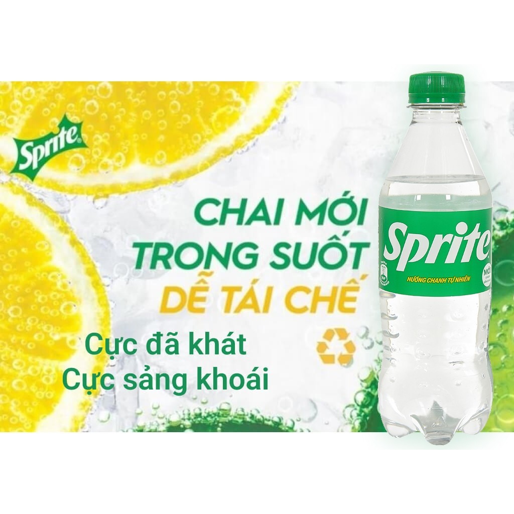 Thùng 24 chai nước ngọt Sprite hương chanh 390ml tại Nhân Phúc Khánh
