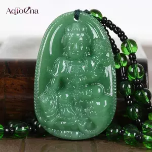 AqToCna Trung Quốc Luy Bùa Hộ Mệnh Phật Nelace Manjushri Bodhisattva Guanyin Mặt Dây Chuyền Dành Cho Nam Nữ Áo Len Dài Dây Chuyền Quà Tặng AqToCna