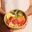 Cốc giấy Kraft dùng một lần tròn GCDHome có nắp đậy Hộp đựng súp Salad chống rò rỉ cho cửa hàng thực phẩm đường phố và mang đi