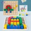 HFTOY Gỗ Sáng Tạo Blos Xếp Hình Trẻ Em Montessori Màu Sắc Phù Hợp Với Giáo Dục Sớm Đồ Chơi Giáo Dục Trẻ Em Trò Chơi Trí Thông Minh ~