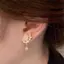 Bông tai đính hoa pha lê tinh tế thanh lịch dành cho nữ Bông tai Zircon sel Cô dâu Quà tặng trang sức tiệc cưới [Mina]
