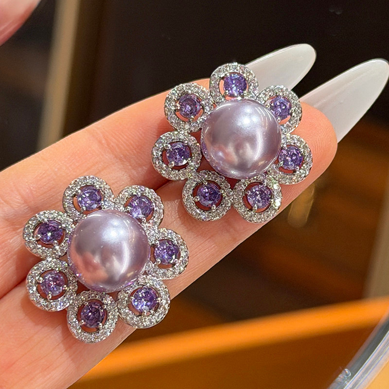 Bông tai thời trang tua rua sang trọng Zircon Phong cách mới