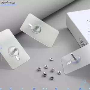 DAYBREAK 5 Móc treo khăn, Treo tường Không cần đục lỗ Nhãn dán vít tự dính, Móc treo tường không dấu vết Acrylic thời trang