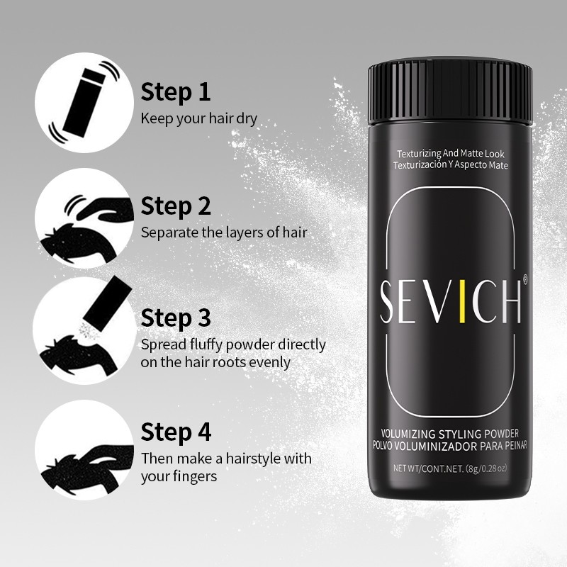 SEVICH Instant Volume Powder 8g Bột tạo kiểu tóc lâu trôi Bột kết cấu Unisex