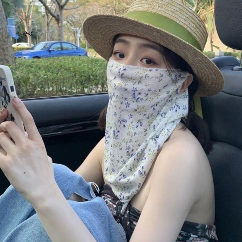 HNKMP Hoa Mặt nạ mùa hè Full Face Tia cực tím Nữ Phần mỏng che mặt Ne Protector