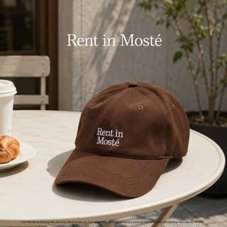 Mũ lưỡi trai nam nữ form mềm Go Moon House thêu chữ Rent in moste kiểu hàn nón kết kaki cotton thoáng mát form chuẩn