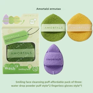 Mút Rửa Mặt Bọt Biển Hình Giọt Nước AMORTALS Mềm Mại, Làm sạch Sâu, Thiết Kế Thông Minh CF395
