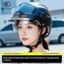 QMP 3C Được Chứng Nhận Xe Điện Chống Nắng Mũ Bảo Hiểm Nữ Mùa Hè Chống Nắng Thoáng Khí Không Áp Lực Tóc Nửa Hel