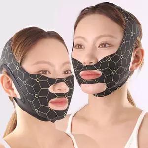 MAKY Co Giãn Hình Chữ V Dây Đeo Mặt nạ Bấm Đôi Mặt nạ Điêu Khắc Giảm Đôi Mũi Giảm Béo Mặt Băng Hàm Thiết Bị Nâng Cơ Mặt VN