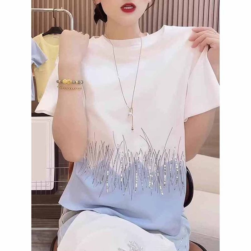 Áo thun ngắn tay dáng rộng mùa hè phiên bản Hàn Quốc mới thời trang áo thường ngày dành cho nữ