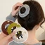 Mới 8cm Vải Satin Vuốt Tóc Chống Trơn Trượt Pancake Bun Kẹp Cho Nữ Hàng Ngày Mặc Và Làm Việc