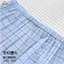 Quần ngắn tay kẻ sọc nhuộm sợi đơn giản dành cho nam Bộ đồ ngủ Cotton nguyên chất / Bộ đồ ngủ gạc đôi mùa hè / Phong cách mỏng thấm mồ hôi thoáng khí