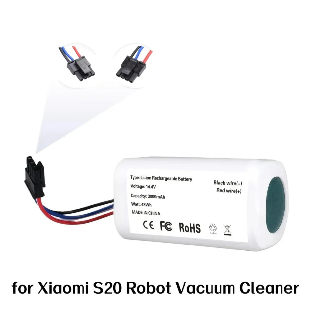 3200mAh cho Robot hút bụi Xiaomi S20 Robot quét độ bền Phụ tùng thay thế pin