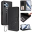 Vỏ Mèo Dễ Thương Cho Realme Note 80 Ốp Lưng Realme Note 60 60X 50 70 70T 16 Pro + Ốp Lưng Dây Đeo Cổ Tay Ví Da Flip Phone Cover