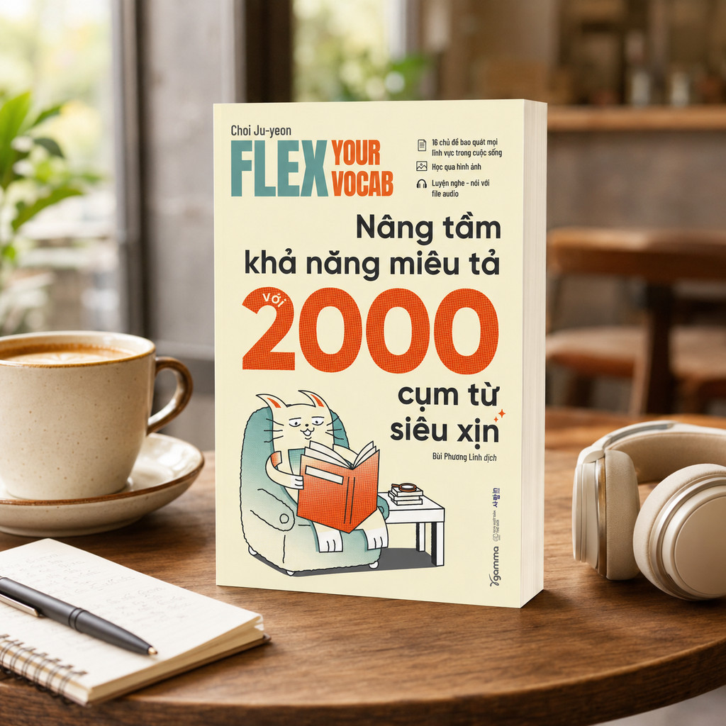 Sách - Flex Your Vocab: Nâng tầm khả năng miêu tả với 2000 cụm từ siêu xịn (Gamma Books)