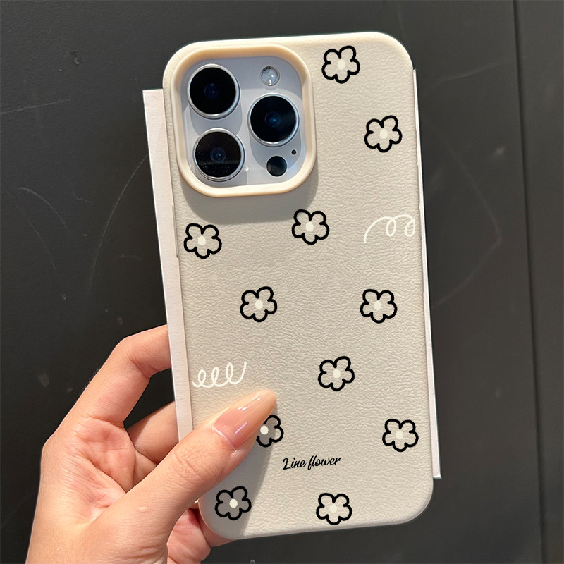 Ốp lưng iPhone 17 16 Pro Max 15 14 13 12 11 Họa tiết Hoa tối giản