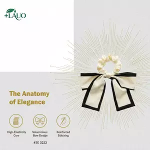Dây buộc tóc nơ lớn Springevenstar Dây buộc tóc thời trang dành cho nữ Thiết kế Pháp đa năng Springevenstar