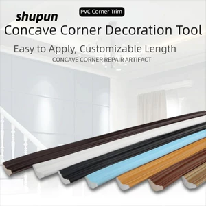 Đường góc tự dính SHUPUN, Đường góc PVC tự dính 12mm * 9mm, Đường góc trên cùng Bọt chống nước Chiều dài 1M Đường góc tường Cải tiến nhà cửa