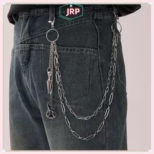 JRP Cá Tính Punk Mặt Dây Chuyền Quần Dây Xích Dành Cho Nữ Thời Trang Kim Loại Hình Học Rỗng Quần Jean Dây Xích Cơ Thể Trang Sức Phụ Kiện JRP