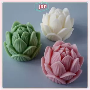 JRP Nến Thơm Khuôn Silicon 3D Hoa Sen Hình Xà Phòng Khuôn Silicon DIY JRP