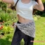 Váy buộc ren nữ quấn hông không đều Khăn quàng cổ dệt kim eo Boho Tạp dề Váy cho quần legging