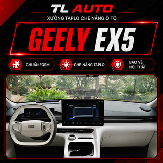 Thảm taplo ô tô GEELY EX5, thảm taplo che nắng da carbon, da vân gỗ, nhung cừu cao cấp, chuẩn form