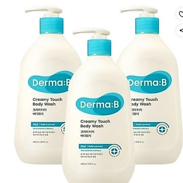 [Derma: B] Sữa tắm Creamy Touch 400ml | Sữa tắm dưỡng ẩm & nhẹ nhàng cho làn da nhạy cảm | Sữa tắm cân bằng và dưỡng ẩm pH