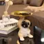 Khay đựng tượng Pug sáng tạo Khay đựng chìa khóa chó dễ thương Kẹo ốc sên Tấm lưu trữ Điêu khắc động vật Đồ trang trí văn phòng Trang trí để bàn [VN]