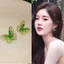 Zhao Lusi Cùng Phong Cách Bông Tai Cao Cấp Sense s925 Bạc Kim Chuyển Màu Xanh Pha Lê Bướm Bông Tai Sang Trọng Phong Cách Mới Bông Tai 2026-6-1