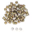 PYCOU 100 chiếc đinh tán kim loại trang trí, đinh tán pha lê khảm pha lê kích thước 10mm, thiết kế 4 móng vuốt trang trí bằng da DIY Trang trí thủ công bằng da