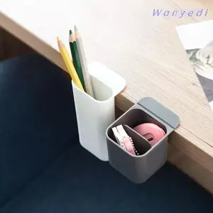 WANYEDI Giá đỡ bút màn hình PC, Giá đỡ bút để bàn kẹp bằng nhựa, Cạnh tròn đa chức năng Keo dán chắc chắn Bàn bút chì Người tổ chức sử dụng văn phòng