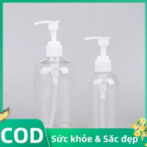 Trong Kho 200-500Ml Xách Tay Bơm Lại Chai Cho Dầu Gội Lotion Xà Phòng Dispenser Cá Tuyết