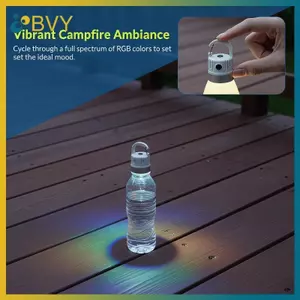 BVY Mini LED Cắm Trại Đèn Lồng Nắp Chai Phong Cách Sạc Lều Treo Đèn Siêu Sáng Cho Đi Bộ Đường Dài Và Ngoài Trời.