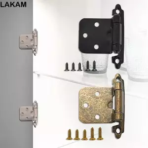 Bản lề lò xo LAKAM, Bản lề tự đóng bằng sắt Mỹ, Giá đỡ lớp phủ hạng nặng bền bỉ với ốc vít Bộ đệm thủy lực Bản lề Phụ kiện phần cứng