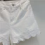 Ren Trắng Khâu Quần Short Denim Nữ Mặc Ngoài Mùa Hè Béo mm Cao Cấp Ôm Hơn Nhìn Chữ a Rộng Ống Quần Nóng