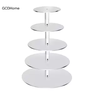 GCDHome Giá đỡ bánh Acrylic trong suốt 6 tầng Đám cưới Tiệc sinh nhật Giá trưng bày bánh HOT