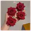 JRP Retro Hoa Hồng Đỏ Hoa Tóc Cho Nữ Nhân Tạo Kẹp Tóc Bên Kẹp Barrette Mũ Đội Đầu Cho Cô Dâu Cưới Phụ Kiện Tóc JRP