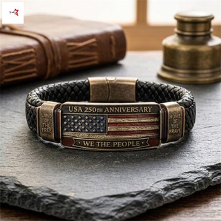 250 Kỷ Niệm Tự Do Di Sản-Bracelet Đại Bàng Thiết Kế Dây Bện Trang Sức Cho Nam Nữ